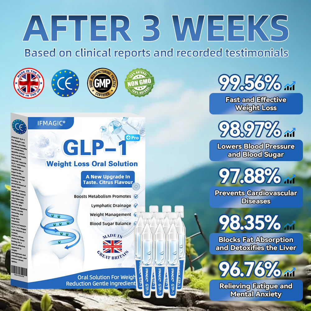 IFMAGIC® GLP-1 Pro Weight Loss Oral Solution👩⚕️One dose a day — see results in 7 days🔥Suitable for obesity, cardiovascular diseases, diabetes, sleep apnea, high cholesterol and blood lipids, joint problems, and various other conditions🌺