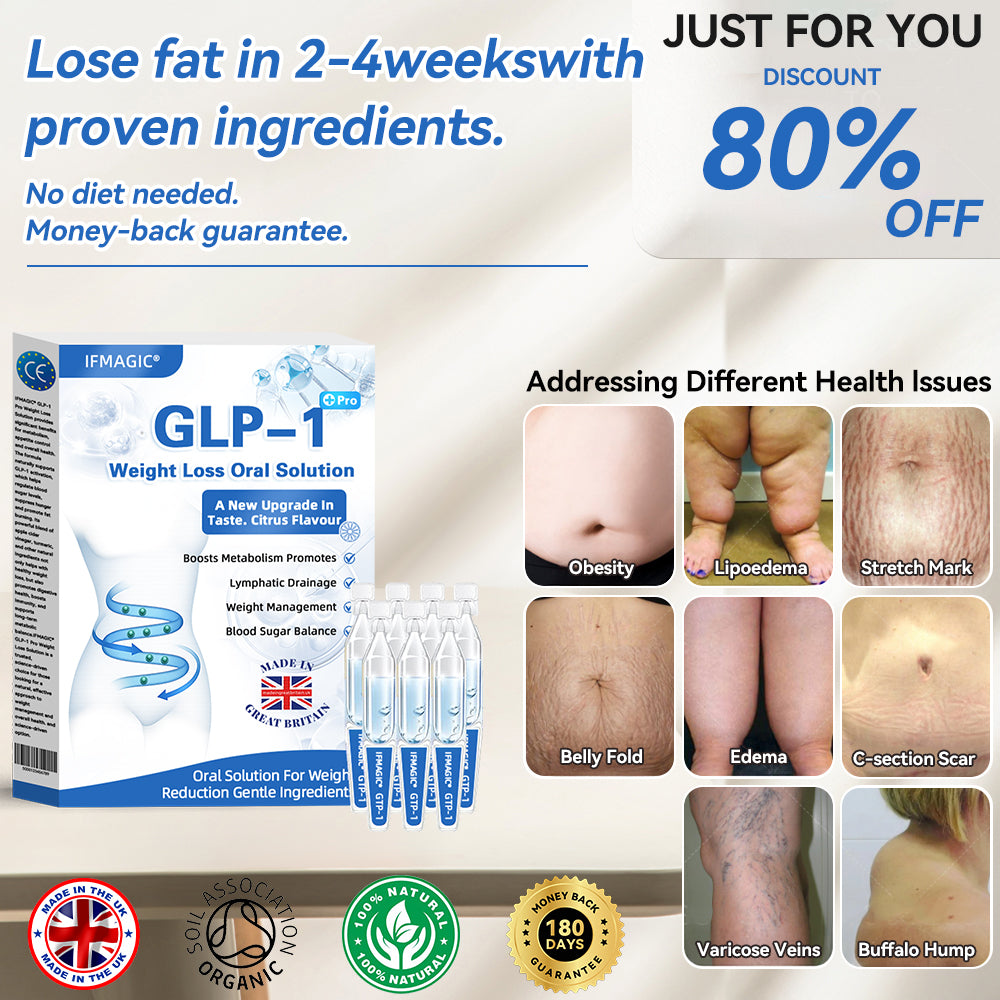 IFMAGIC® GLP-1 Pro Weight Loss Oral Solution👩⚕️One dose a day — see results in 7 days🔥Suitable for obesity, cardiovascular diseases, diabetes, sleep apnea, high cholesterol and blood lipids, joint problems, and various other conditions🌺