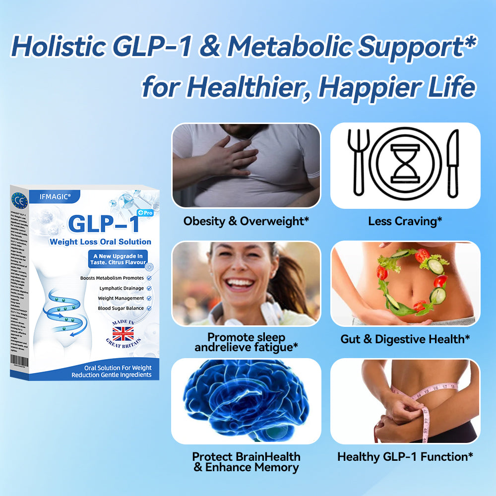 IFMAGIC® GLP-1 Pro Weight Loss Oral Solution👩⚕️One dose a day — see results in 7 days🔥Suitable for obesity, cardiovascular diseases, diabetes, sleep apnea, high cholesterol and blood lipids, joint problems, and various other conditions🌺