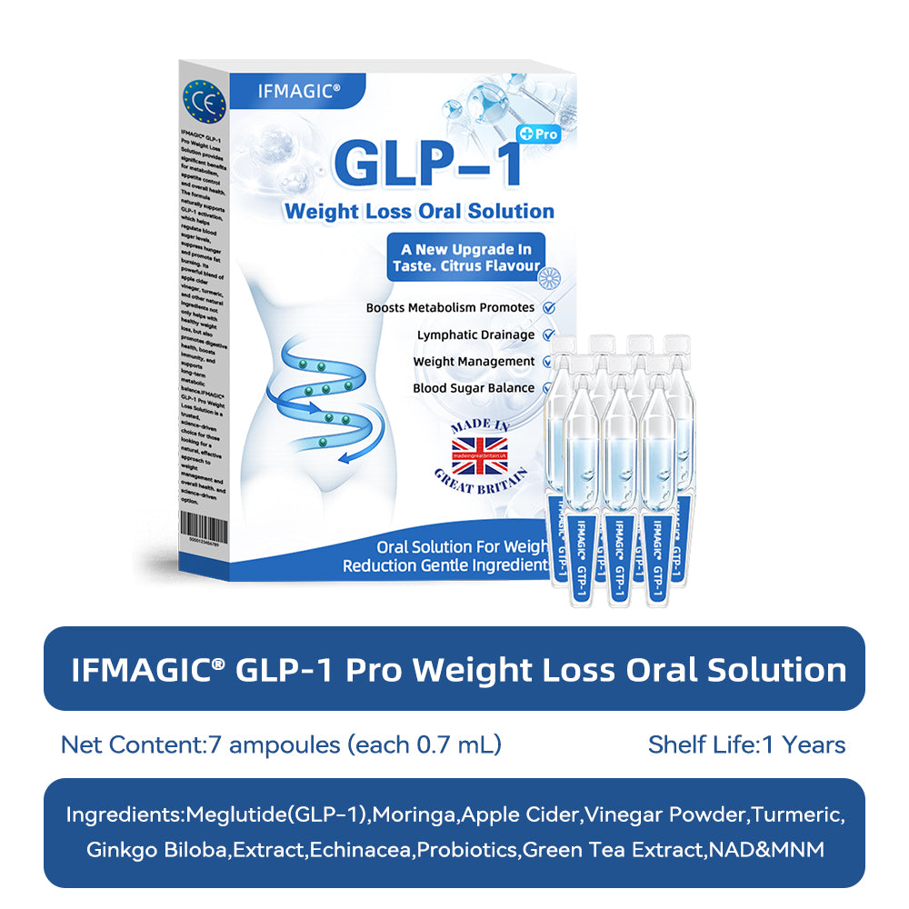 IFMAGIC® GLP-1 Pro Weight Loss Oral Solution👩⚕️One dose a day — see results in 7 days🔥Suitable for obesity, cardiovascular diseases, diabetes, sleep apnea, high cholesterol and blood lipids, joint problems, and various other conditions🌺